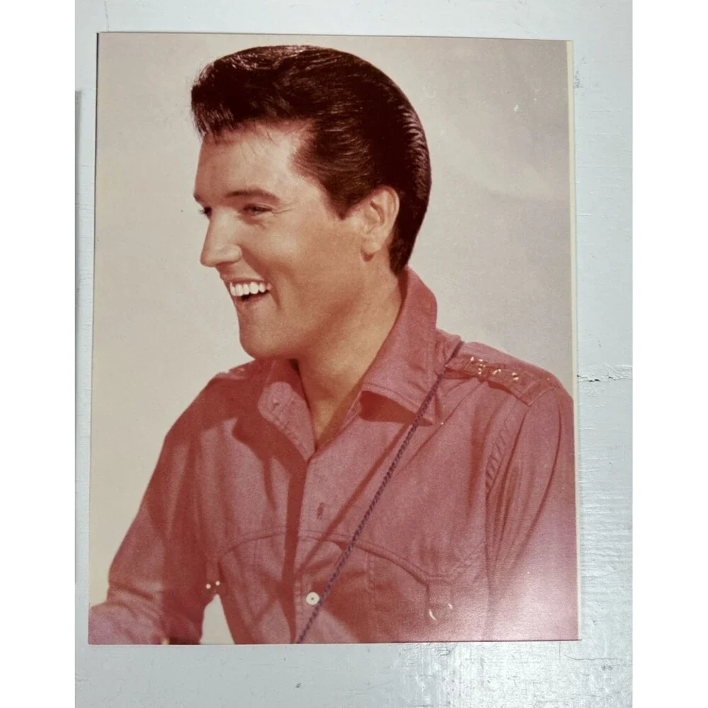 Vintage Elvis Presley Photo Lot (6) Glossy Prints w/Elvis & Scatter Monkey Photo